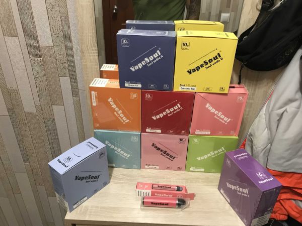 Электронная сигарета Vape Soul ледяное яблоко (1500 затяжек) заряжаемая